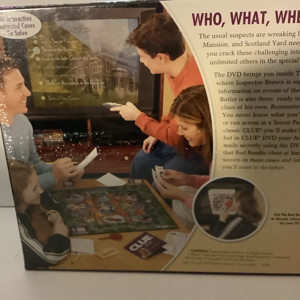 CLUE INTERACTIVE DVD BOARD GAME 2006 Brand New Factory SEALED - Picture 5 of 5